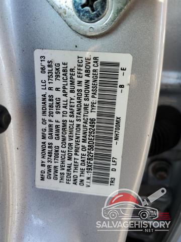 19XFB2F58DE252496 2013 HONDA CIVIC photo no. 13