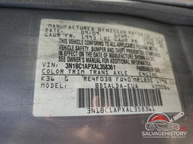 3N1BC1APXAL358361 2010 NISSAN VERSA photo no. 12
