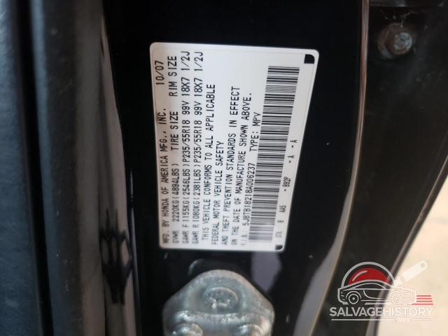 5J8TB18218A006237 2008 ACURA RDX photo no. 13