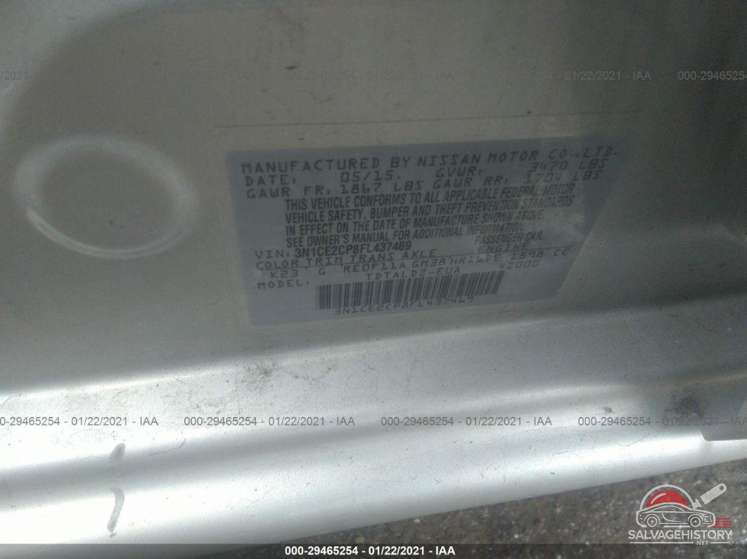 3N1CE2CP8FL437469 2015 NISSAN VERSA NOTE photo no. 9