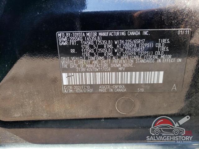 2T3BF4DV7BW117058 2011 TOYOTA RAV4 photo no. 13