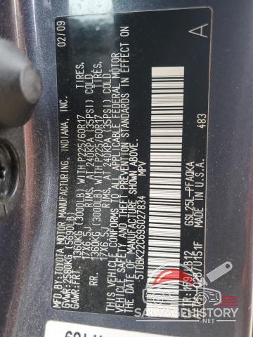 5TDBK22C69S027834 2009 TOYOTA All Models photo no. 13