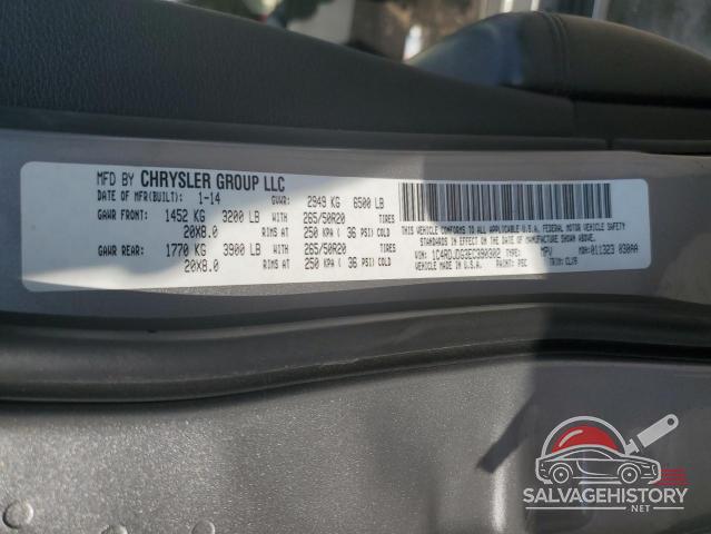 1C4RDJDG3EC390302 2014 DODGE DURANGO photo no. 14