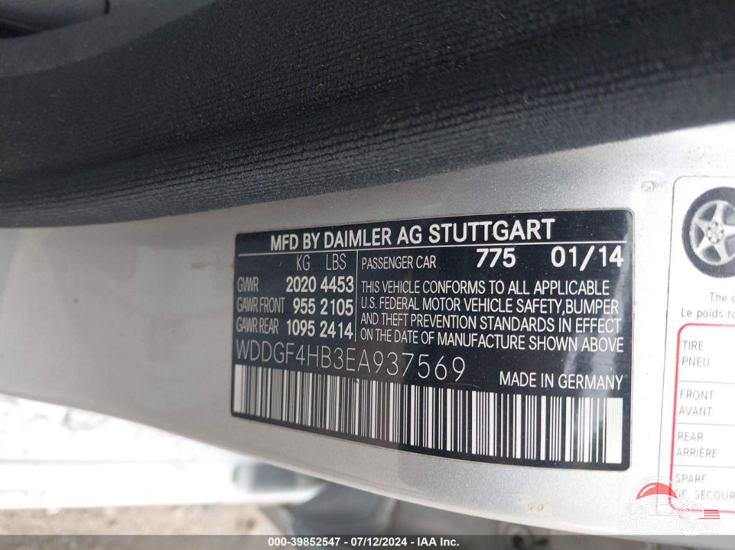 WDDGF4HB3EA937569 2014 MERCEDES-BENZ C 250 photo no. 9