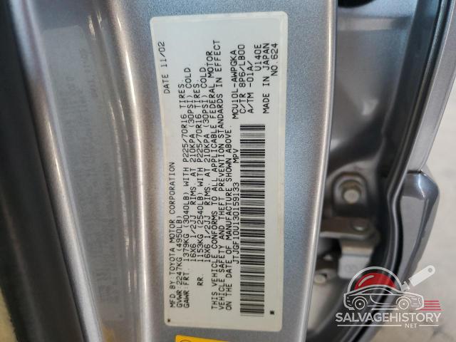 JTJGF10U130159133 2003 LEXUS RX300 photo no. 12