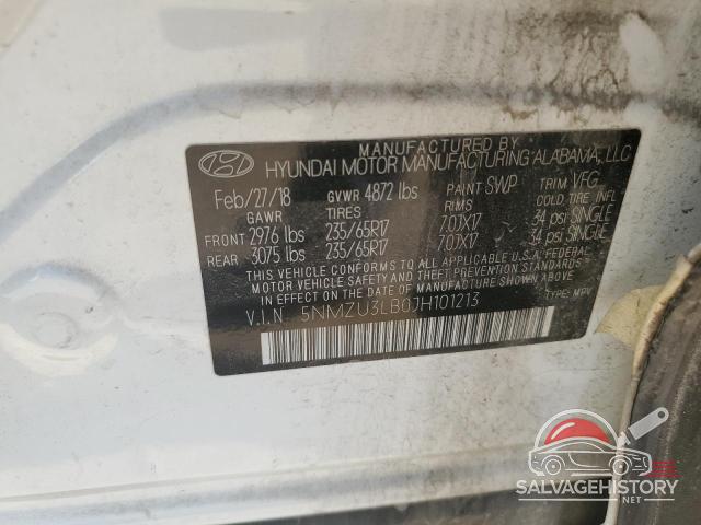 5NMZU3LB0JH101213 2018 HYUNDAI SANTA FE photo no. 13