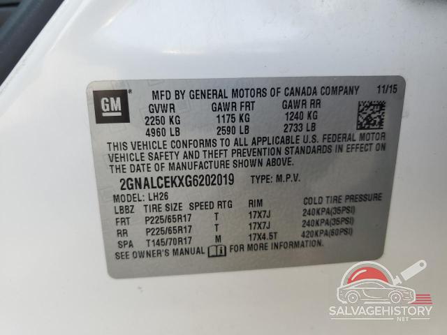 2GNALCEKXG6202019 2016 CHEVROLET EQUINOX photo no. 13
