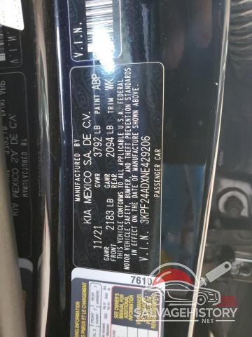 3KPF24ADXNE429206 2022 KIA FORTE photo no. 13