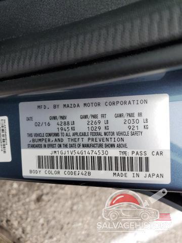 JM1GJ1V54G1474530 2016 MAZDA 6 photo no. 12