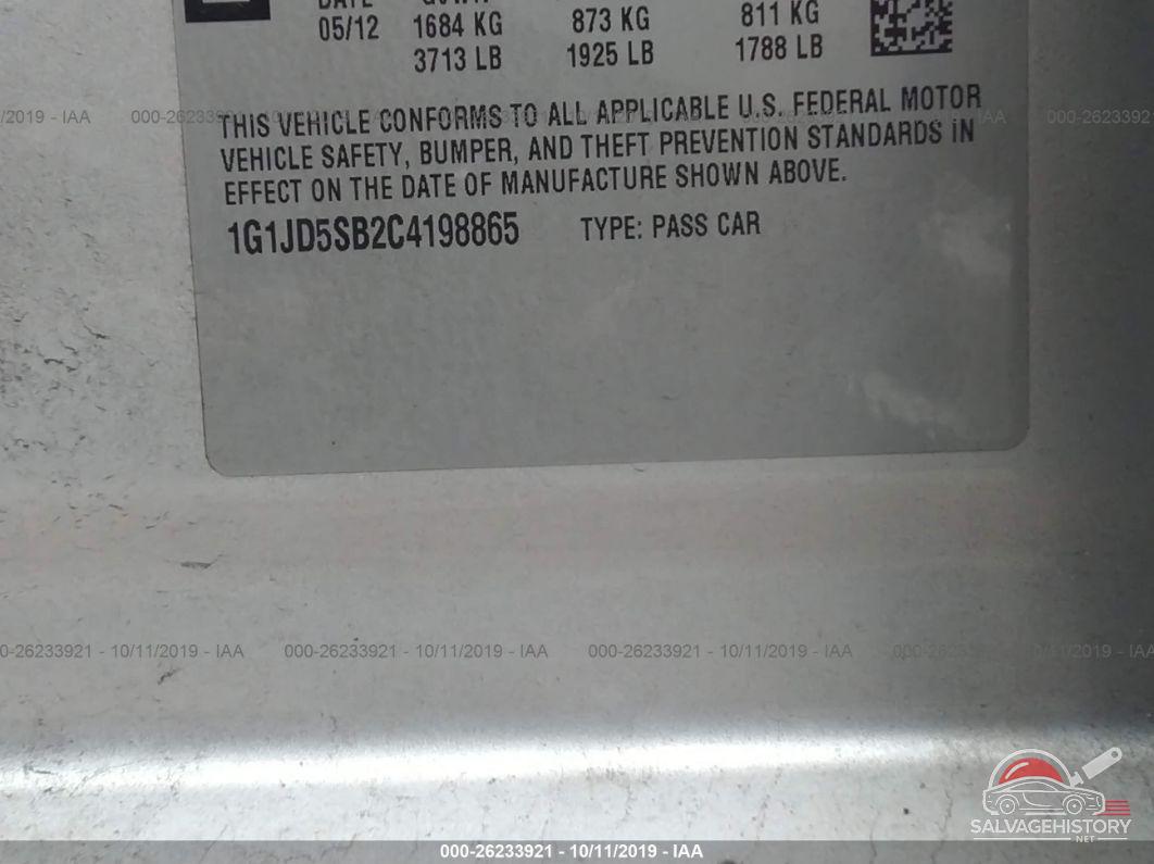 1G1JD5SB2C4198865 2012 CHEVROLET SONIC photo no. 9
