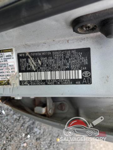 2T1BR30E75C420217 2005 TOYOTA COROLLA photo no. 12