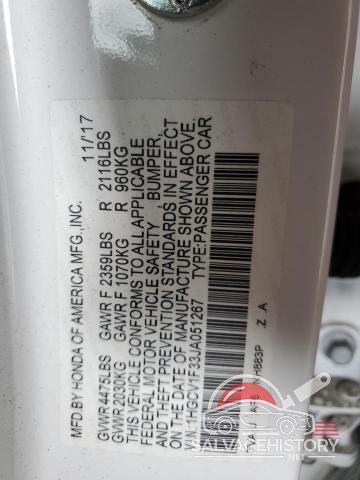 1HGCV1F33JA051267 2018 HONDA ACCORD photo no. 12