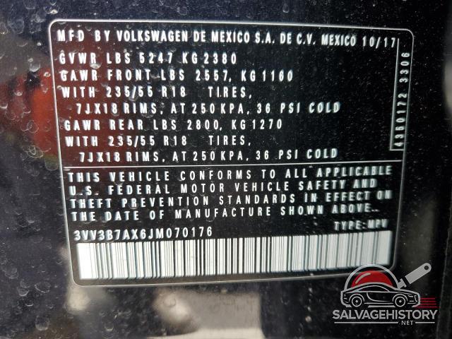 3VV3B7AX6JM070176 2018 VOLKSWAGEN TIGUAN photo no. 13