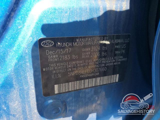 5NPD84LF0JH307660 2018 HYUNDAI ELANTRA photo no. 12