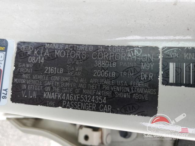 KNAFK4A6XF5324354 2015 KIA FORTE photo no. 12