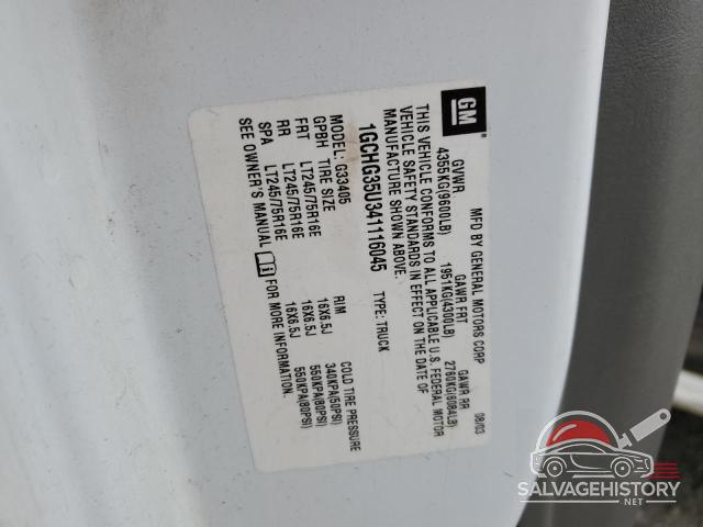 1GCHG35U341116045 2004 CHEVROLET EXPRESS photo no. 13