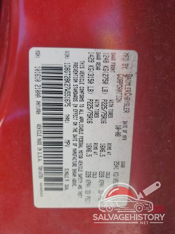 1D8GT28K27W551675 2007 DODGE NITRO photo no. 14