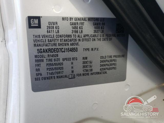 5GAKRDED7CJ164850 2012 BUICK ENCLAVE photo no. 13