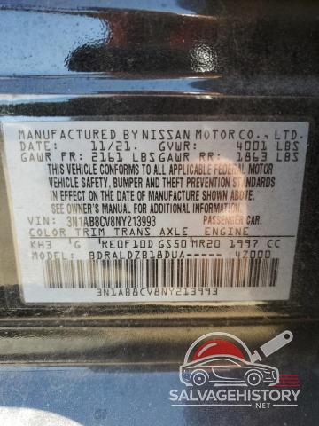 3N1AB8CV8NY213993 2022 NISSAN SENTRA photo no. 13