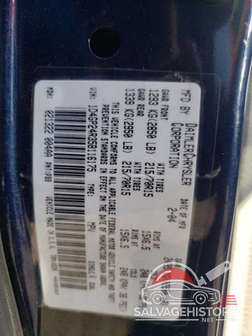 1D4GP24R35B116175 2005 DODGE CARAVAN photo no. 13