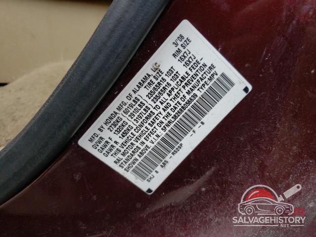 5FNRL38268B056639 2008 HONDA All Models photo no. 13