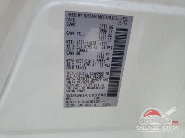 5N1AR2MM3FC680742 2015 NISSAN PATHFINDER photo no. 14