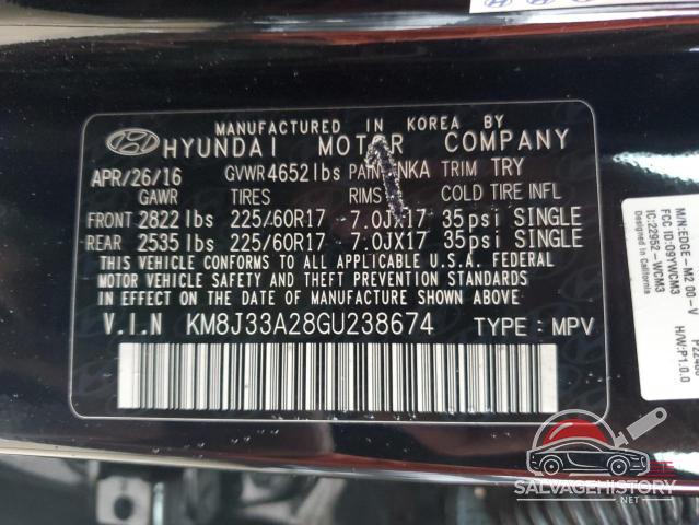 KM8J33A28GU238674 2016 HYUNDAI TUCSON photo no. 13