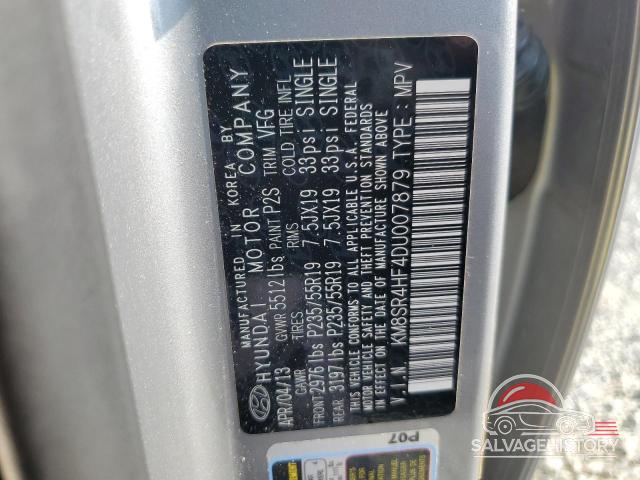 KM8SR4HF4DU007879 2013 HYUNDAI SANTA FE photo no. 13