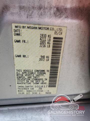 1N4AL3AP7FC101817 2015 NISSAN ALTIMA photo no. 13