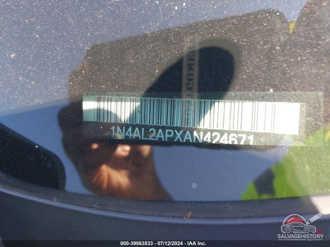 1N4AL2APXAN424671 2010 NISSAN ALTIMA photo no. 9