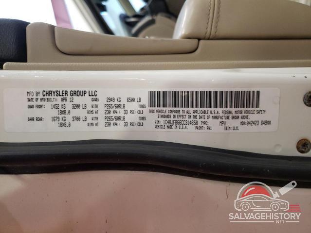1C4RJFBG6CC314658 2012 JEEP GRAND CHER photo no. 13