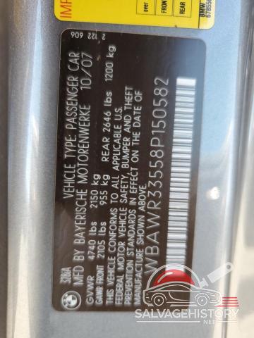 WBAWR33558P150582 2008 BMW 3 SERIES photo no. 13