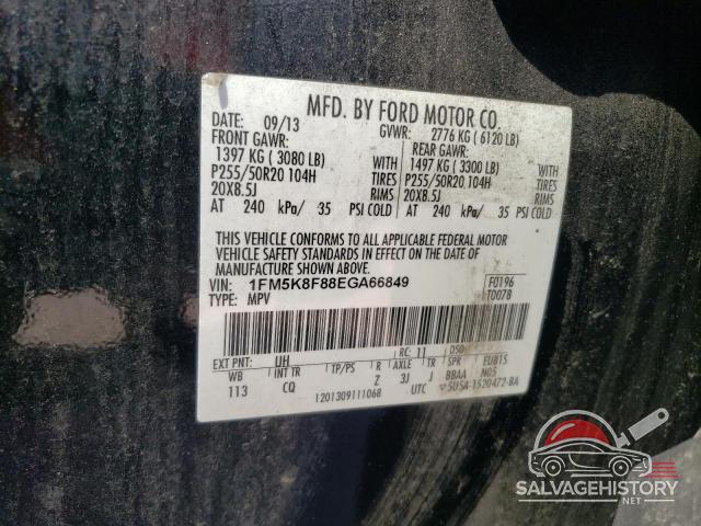 1FM5K8F88EGA66849 2014 FORD EXPLORER photo no. 13