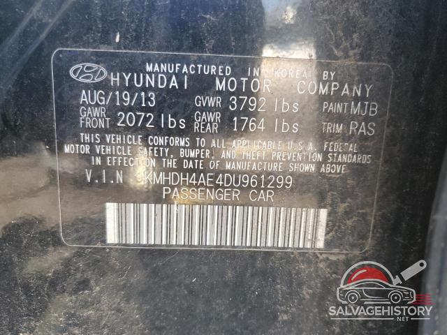 KMHDH4AE4DU961299 2013 HYUNDAI ELANTRA photo no. 12