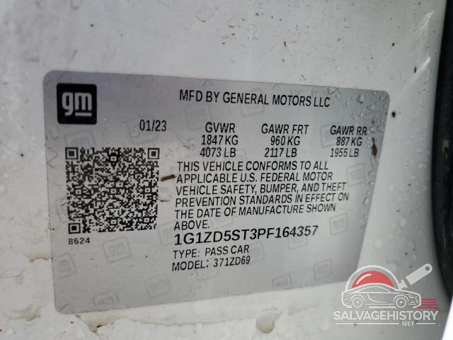 1G1ZD5ST3PF164357 2023 CHEVROLET MALIBU photo no. 13