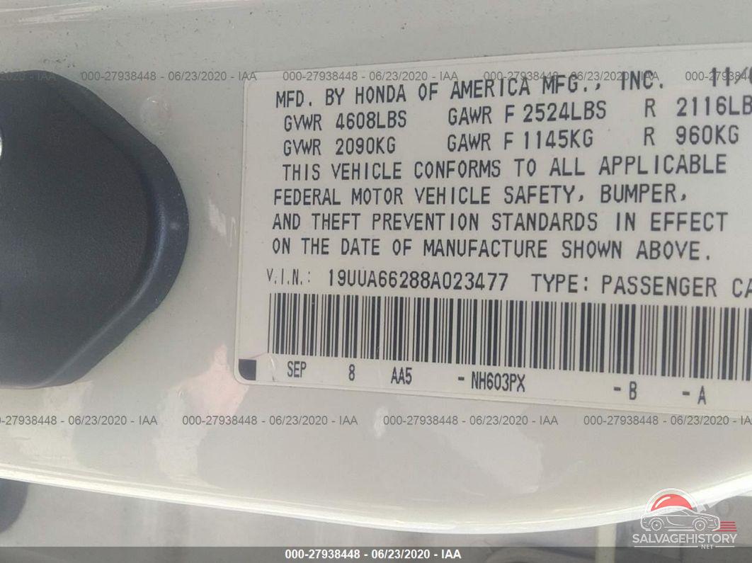 19UUA66288A023477 2008 ACURA TL photo no. 9