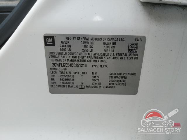 2CNFLGE54B6351210 2011 CHEVROLET EQUINOX photo no. 12