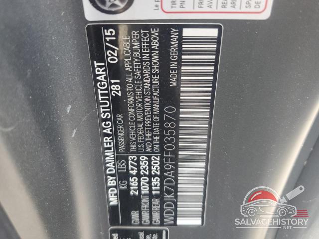 WDDJK7DA9FF035870 2015 MERCEDES-BENZ SL-CLASS photo no. 13