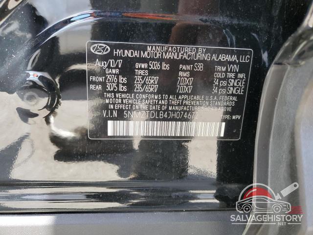 5NMZTDLB4JH074672 2018 HYUNDAI SANTA FE photo no. 13