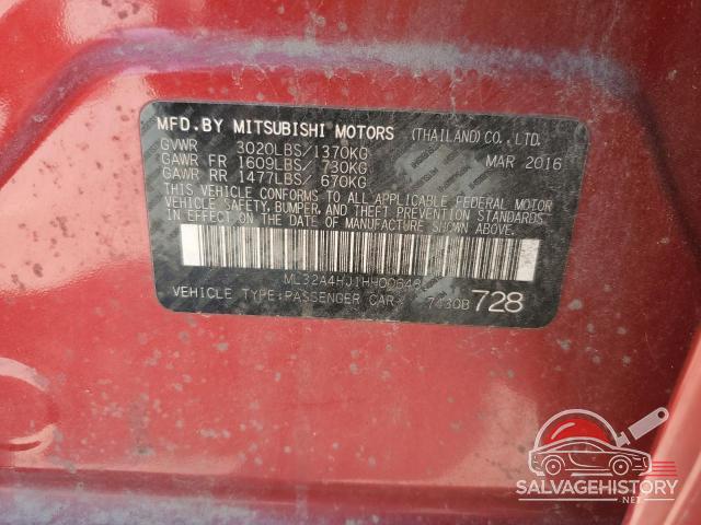 ML32A4HJ1HH006481 2017 MITSUBISHI MIRAGE photo no. 12
