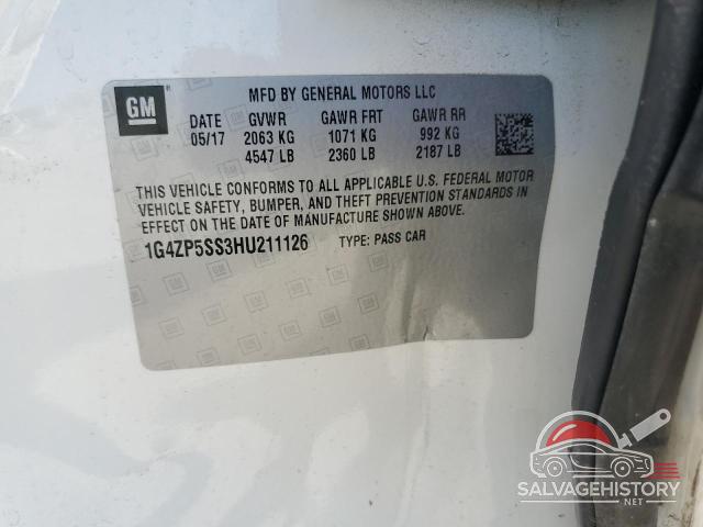 1G4ZP5SS3HU211126 2017 BUICK LACROSSE photo no. 12