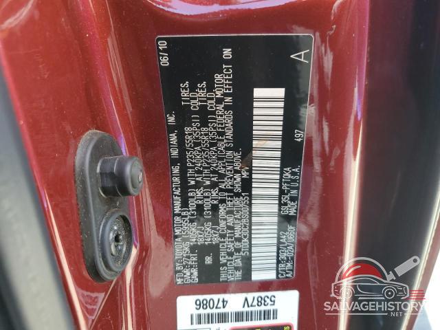 5TDDK3DC2BS007551 2011 TOYOTA All Models photo no. 13