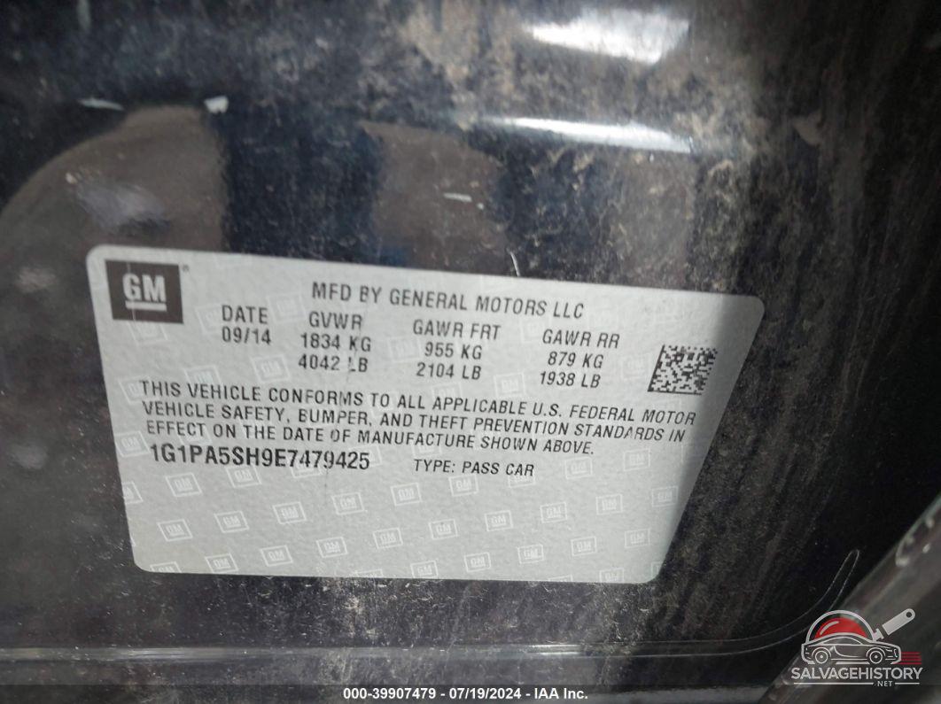 1G1PA5SH9E7479425 2014 CHEVROLET CRUZE photo no. 9