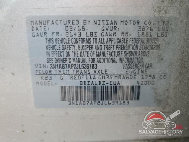 3N1AB7AP2JL639183 2018 NISSAN SENTRA photo no. 13