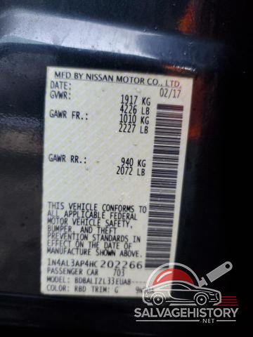 1N4AL3AP4HC202266 2017 NISSAN ALTIMA photo no. 12