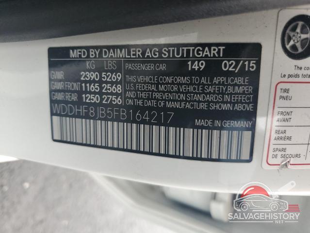 WDDHF8JB5FB164217 2015 MERCEDES-BENZ E-CLASS photo no. 12