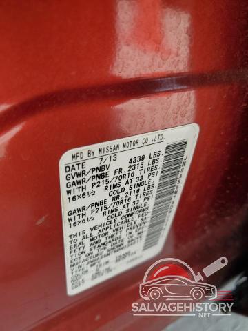 JN8AS5MT9DW034817 2013 NISSAN ROGUE photo no. 13
