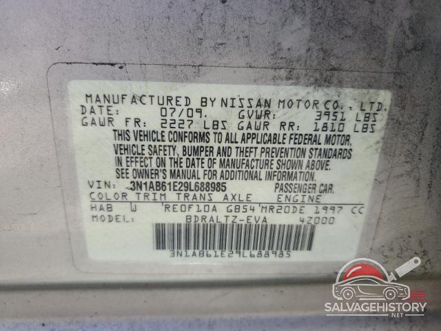 3N1AB61E29L688985 2009 NISSAN SENTRA photo no. 12