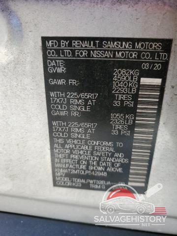 KNMAT2MT0LP542948 2020 NISSAN ROGUE photo no. 14