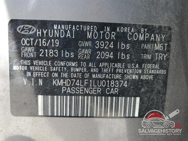 KMHD74LF1LU018374 2020 HYUNDAI ELANTRA photo no. 13